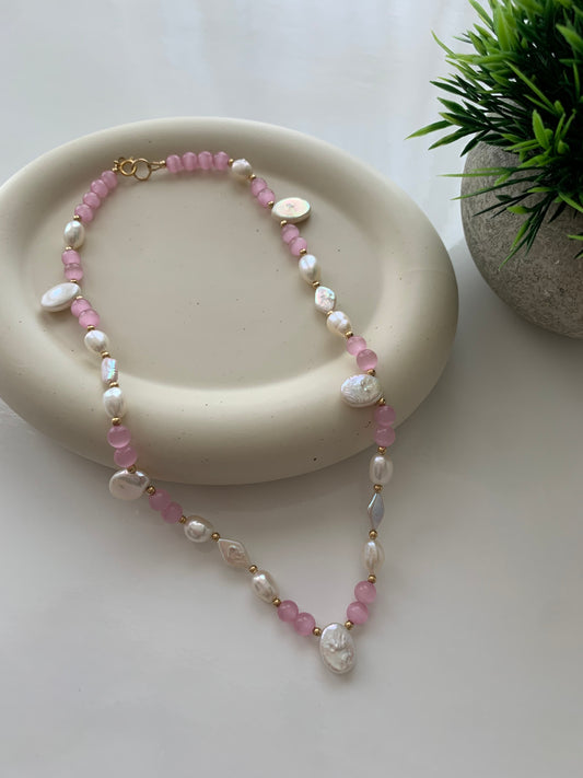 Pink Beaded Necklace